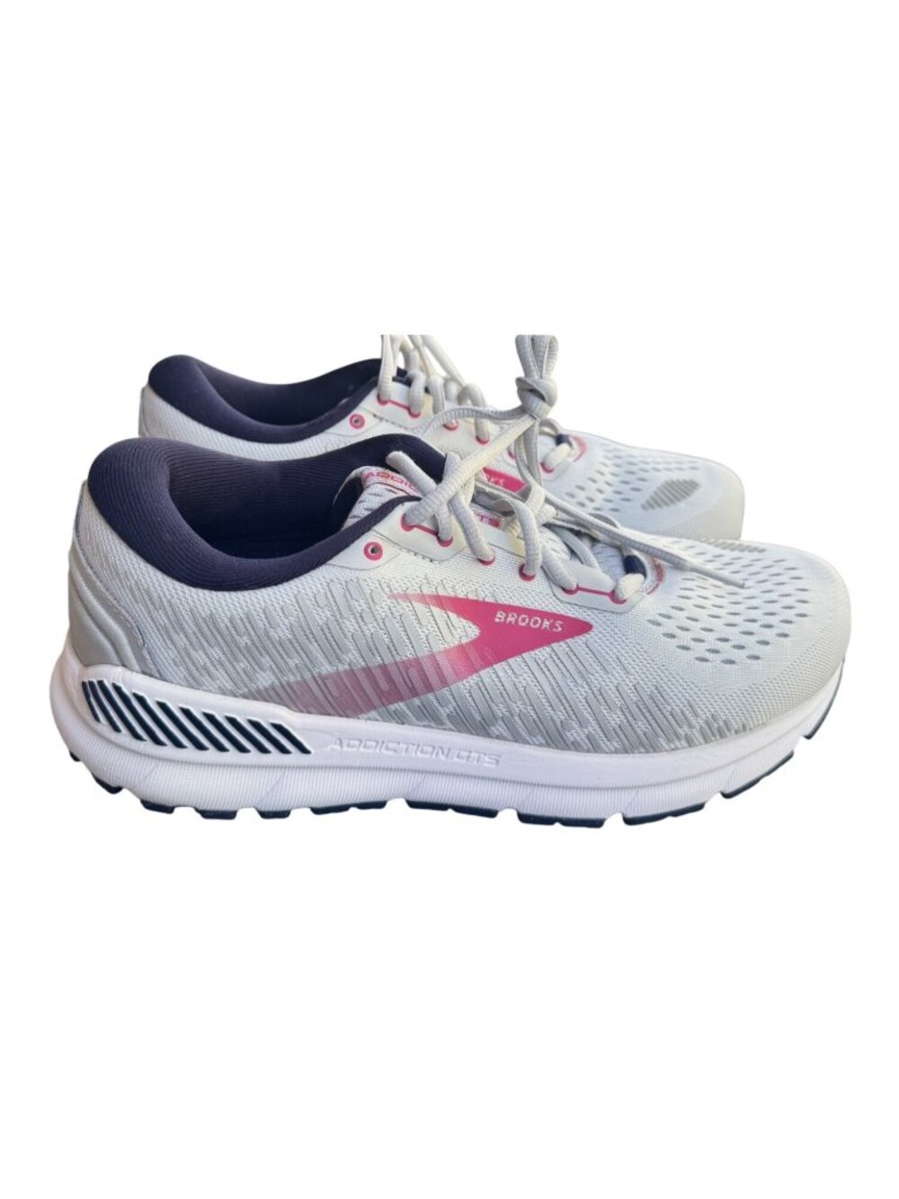 Brooks Addiction GTS 15 Women's Size 10 Gray Pink Running Shoes Sneakers Athleti